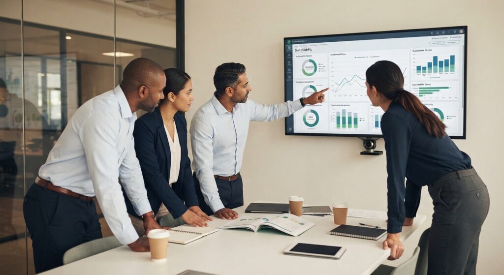 A-compliance-team-reviewing-sustainability-data-ahead-of-IFRS-S1S2-reporting-requirements